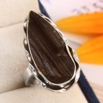 Raw Black Tourmaline Ring Size US 9 925 Sterling Silver (RS16-115)
