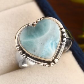 Larimar Ring Size US 9 Sterling Silver 925 (RS109-91)