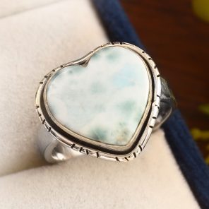 Larimar Ring Size US 9 Sterling Silver 925 (RS109-89)