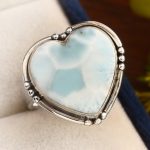Larimar Ring Size US 9 Sterling Silver 925 (RS109-94)