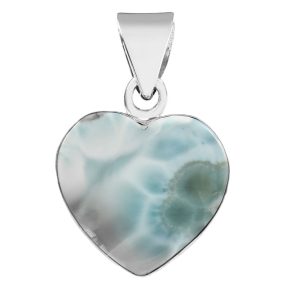 Larimar Heart Pendant Sterling Silver 925 (REXT46-88)