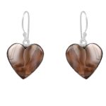 Botswana Lace Agate 1.25" Sterling Silver Earring 925 (RS109-150)
