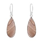 Botswana Lace Agate 1.5" Sterling Silver Earring 925 (RS109-113)