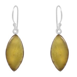 Serpentine 1.25" Sterling Silver Earring 925 (REXT46-52)