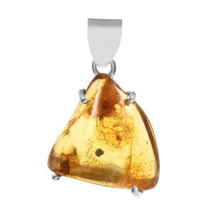 Amber 1.25" Sterling Silver Pendant 925 (RS112-94)