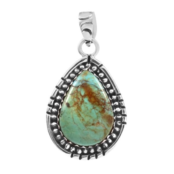 Mohave Turquoise 1.25" Sterling Silver Pendant 925 (RS110-154)