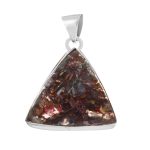 Copper Chrysocolla 1.25" Sterling Silver Pendant 925 (RS111-82)