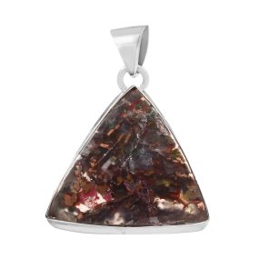 Copper Chrysocolla 1.25" Sterling Silver Pendant 925 (RS111-82)