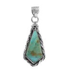 Mohave Turquoise 1.25" Sterling Silver Pendant 925 (RS110-169)