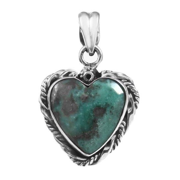 Kingman Turquoise 1.2" Sterling Silver Pendant 925 (RS110-180)