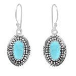 Arizona Turquoise 925 Sterling Silver Earring (RS113-59)