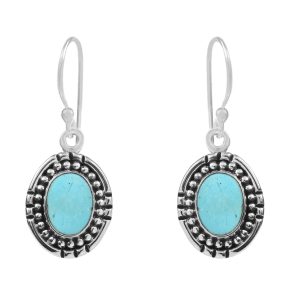 Arizona Turquoise 925 Sterling Silver Earring (RS113-40)