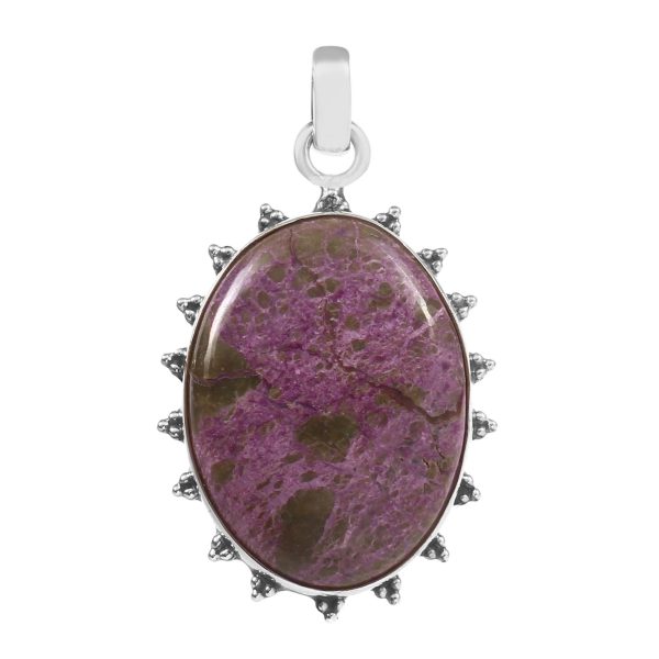 Stichtite 1.6" 925 Sterling Silver Pendant (RS113-114)
