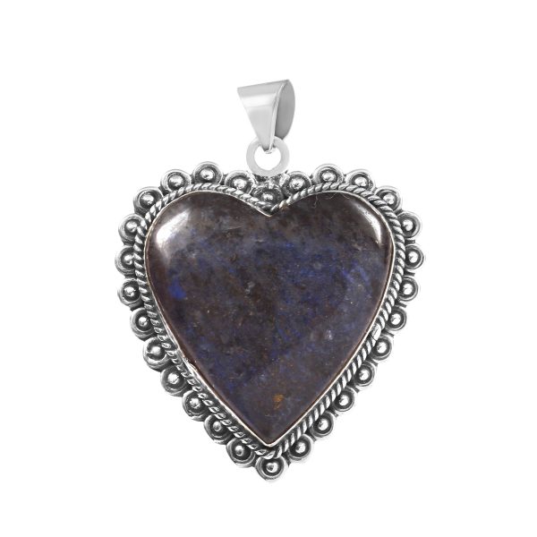 Dumortierite Quartz 1.6" 925 Sterling Silver Pendant (RS113-129)
