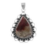 Eudialyte 1.75" 925 Sterling Silver Pendant (RS113-124)