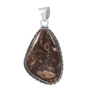 Turtella Jasper 1.9" 925 Sterling Silver Pendant (RS113-97)