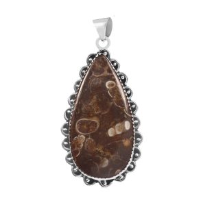Turtella Jasper 2.25" 925 Sterling Silver Pendant (RS113-99)