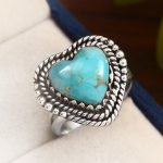 Kingman Turquoise Ring Size US 7 Sterling Silver 925 (RS110-66)