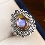 Abalone Doublet Ring Size US 6 Sterling Silver 925 (RS110-43)