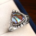 Abalone Doublet Ring Size US 8 Sterling Silver 925 (RS110-44)