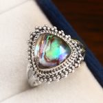 Abalone Doublet Ring Size US 7 Sterling Silver 925 (RS110-52)