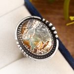 Ribbon Variscite Ring Size US 8 Sterling Silver 925 (RS105-243)