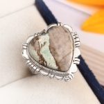 Ribbon Variscite Ring Size US 7 Sterling Silver 925 (RS105-246)