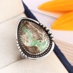 Ribbon Variscite Ring Size US 10 Sterling Silver 925 (RS105-250)