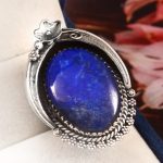 Lapis Lazuli Ring Size US 7 Sterling Silver 925 (RS109-27)