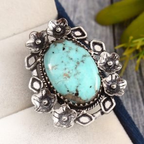 Campitos Turquoise Ring Size US 6 Sterling Silver 925 (RS109-43)