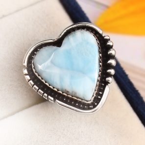 Larimar Ring Size US 7 Sterling Silver 925 (RS110-25)