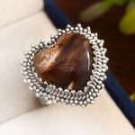 Peanut Wood Jasper Ring Size US 7 Sterling Silver 925 (RS105-223)