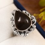 Hypersthene Ring Size US 7 Sterling Silver 925 (RS110-35)