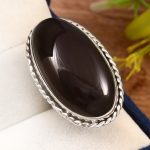 Hypersthene Ring Size US 7 Sterling Silver 925 (RS110-36)