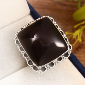 Hypersthene Ring Size US 9 Sterling Silver 925 (RS110-39)