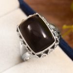 Hypersthene Ring Size US 7 Sterling Silver 925 (RS110-38)