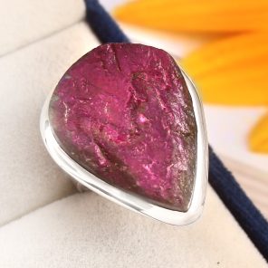 Pink Dyed labradorite Ring Size US 7 Sterling Silver 925 (RS112-78)