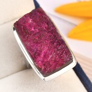 Pink Dyed labradorite Ring Size US 9 Sterling Silver 925 (RS112-79)