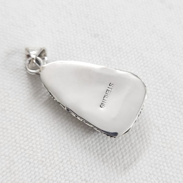 Bumble Bee Jasper 1.5" Sterling Silver Pendant 925 (RS111-101) - Image 2