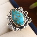 Mohave Turquoise Ring Size US 6 925 Sterling Silver (RS113-196)