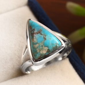 Mohave Turquoise Ring Size US 7 925 Sterling Silver (RS113-181)