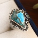 Mohave Turquoise Ring Size US 6 925 Sterling Silver (RS113-197)