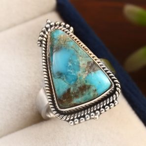 Mohave Turquoise Ring Size US 6 925 Sterling Silver (RS113-193)