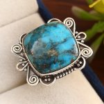 Mohave Turquoise Ring Size US 10 925 Sterling Silver (RS113-188)