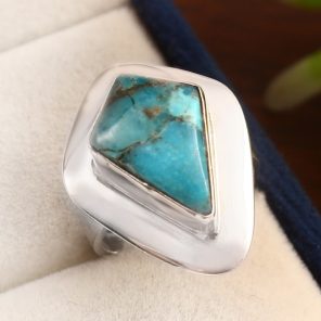Mohave Turquoise Ring Size US 6 925 Sterling Silver (RS113-177)