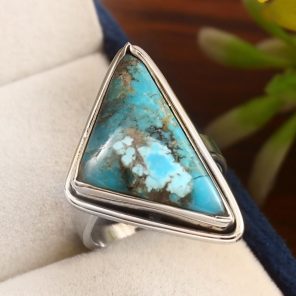Mohave Turquoise Ring Size US 7 925 Sterling Silver (RS113-174)