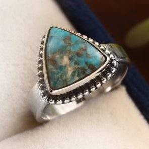 Mohave Turquoise Ring Size US 6 925 Sterling Silver (RS113-195)
