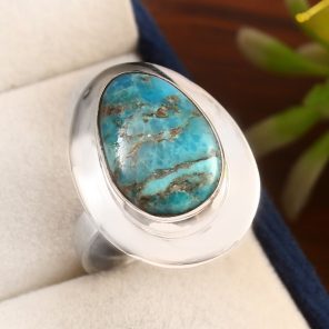 Mohave Turquoise Ring Size US 11 925 Sterling Silver (RS113-171)