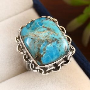 Mohave Turquoise Ring Size US 6 925 Sterling Silver (RS113-189)