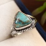 Mohave Turquoise Ring Size US 7 925 Sterling Silver (RS113-187)